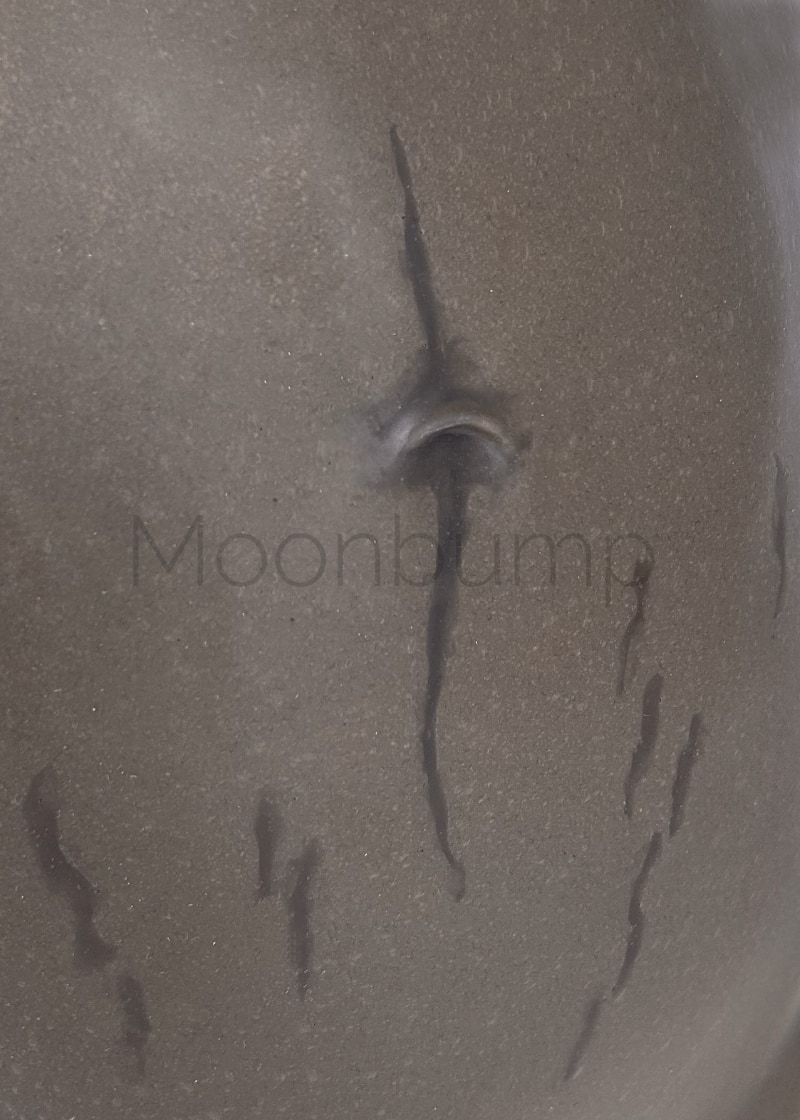 fake pregnant belly silicone detail linea nigra & stretch marks on dark brown skin